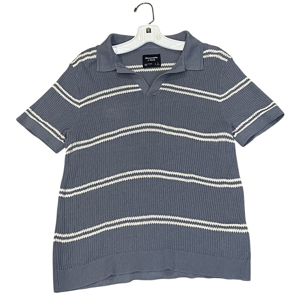 Abercrombie & Fitch Knit Polo Shirt Lightweight Preppy Short Sleeves Mens Small
